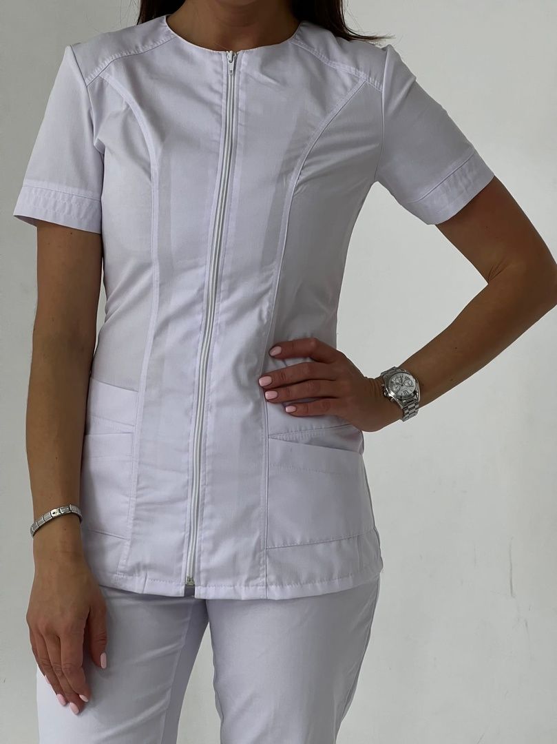 

Блуза медицинская женская Медицинский Мир Скарлетт белая 54 RU, Белый, Скарлетт