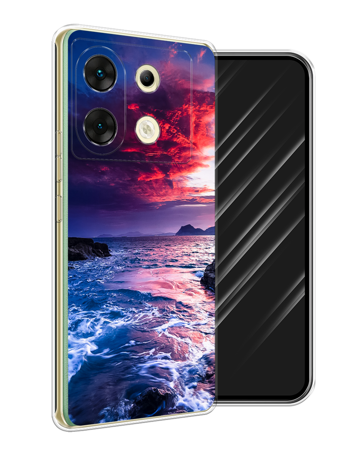 

Чехол Awog на Infinix Zero 30 5G "Волны 1", Розовый;синий, 3104950-1