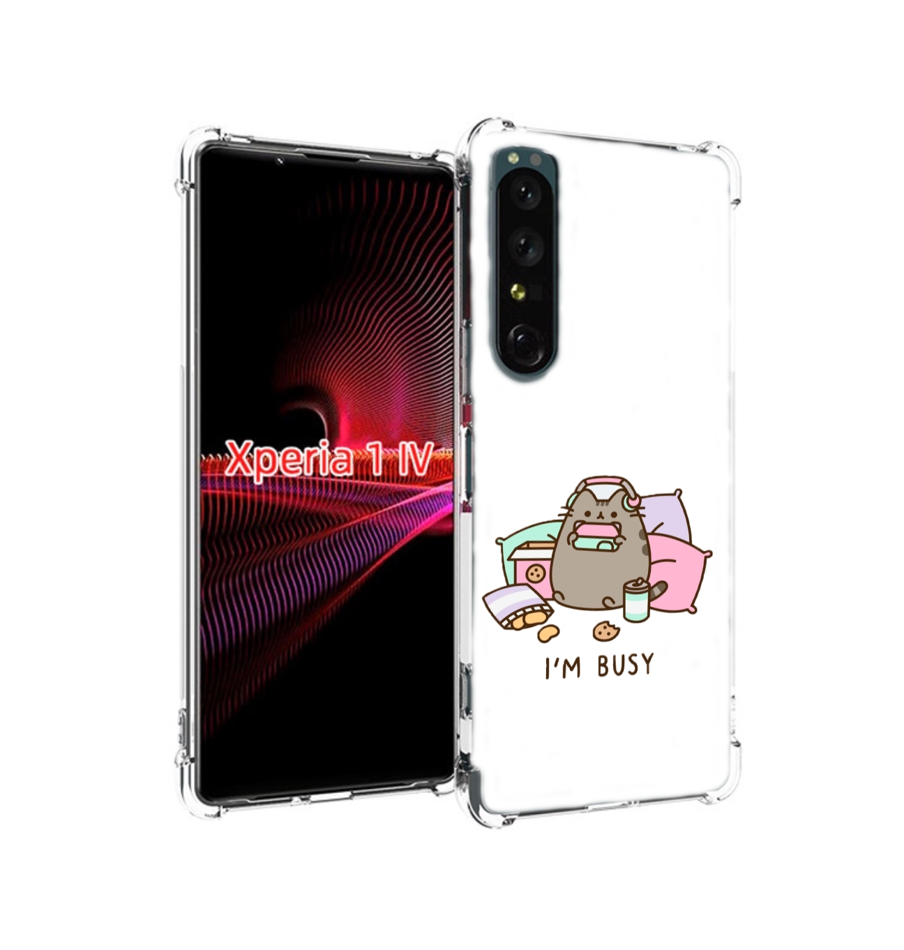 

Чехол накладка MyPads я занятой для Sony Xperia 1 IV, Прозрачный, Tocco