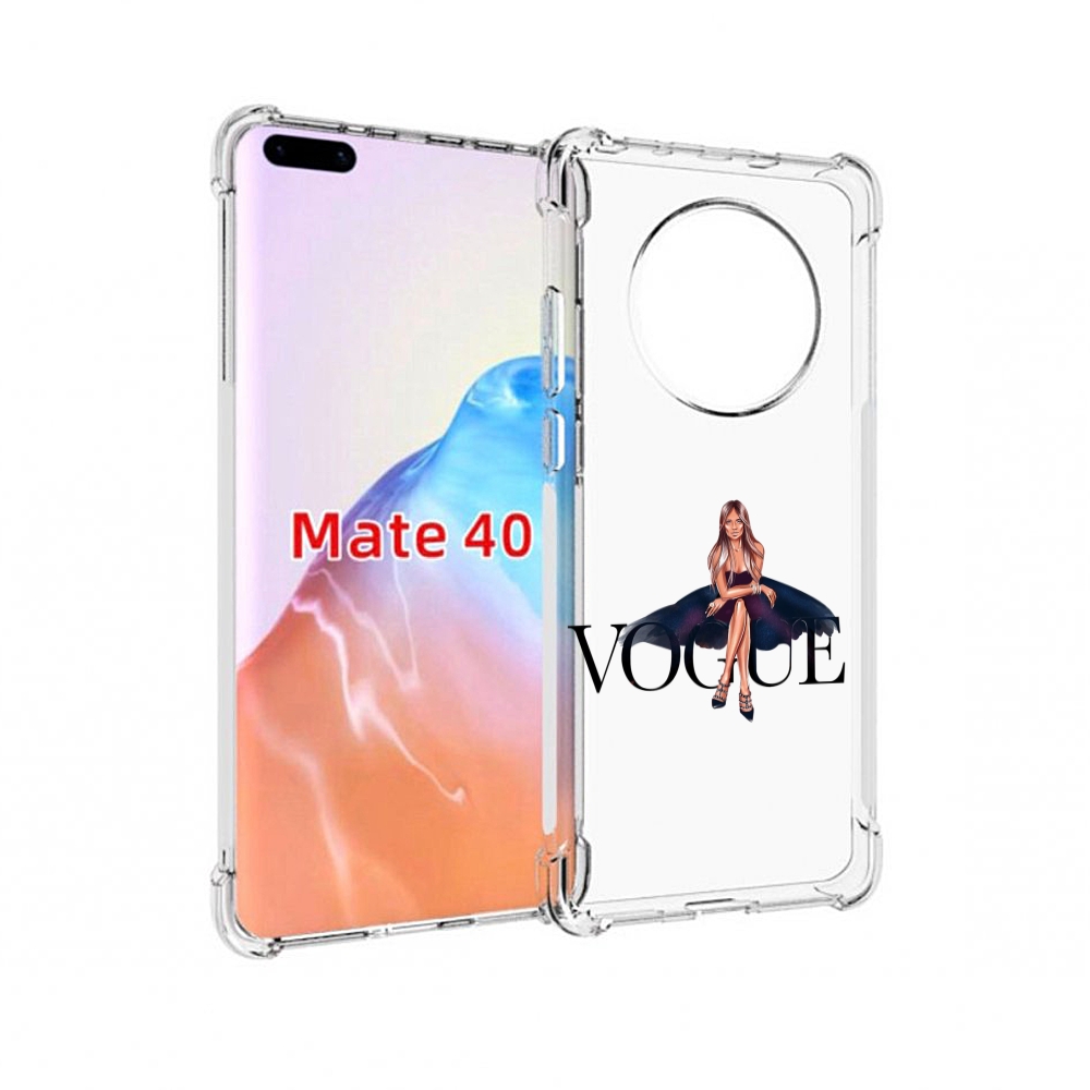 

Чехол MyPads Tocco для Huawei Mate 40 Вог-девушка женский, Прозрачный, Tocco