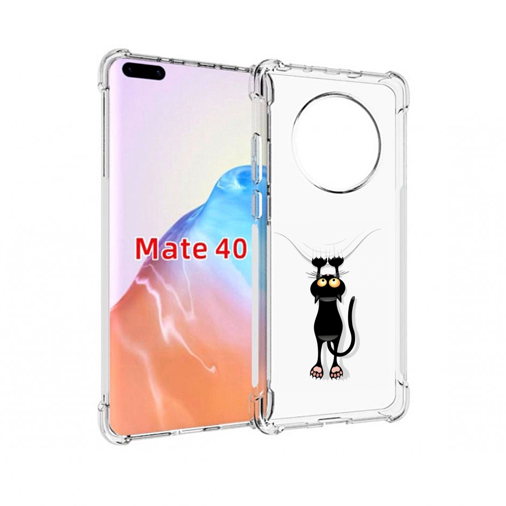 

Чехол MyPads Tocco для Huawei Mate 40 Висячий-кот, Прозрачный, Tocco