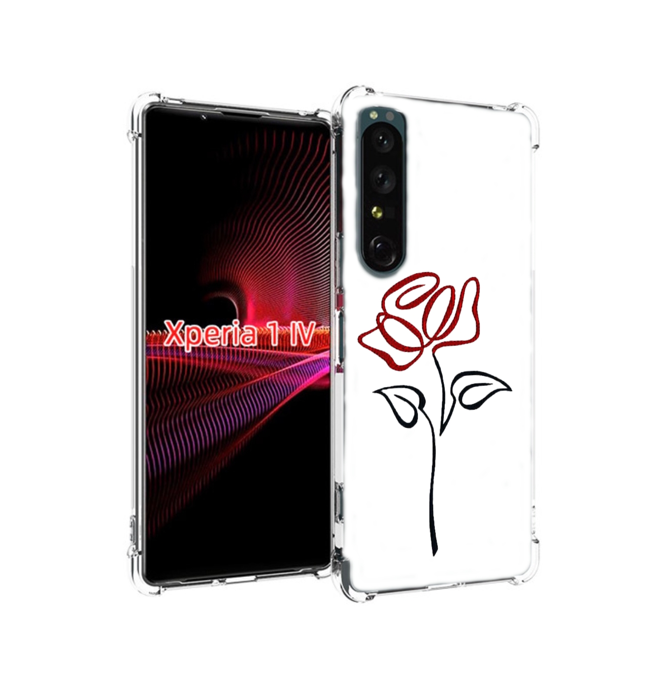 

Чехол задняя-панель-накладка-бампер MyPads цветок в одну линию для Sony Xperia 1 IV про..., Прозрачный, Tocco
