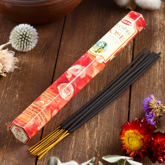 

Благовония "HEM Precious Rose" (Драгоценная Роза), шестигранник, 20 палочек