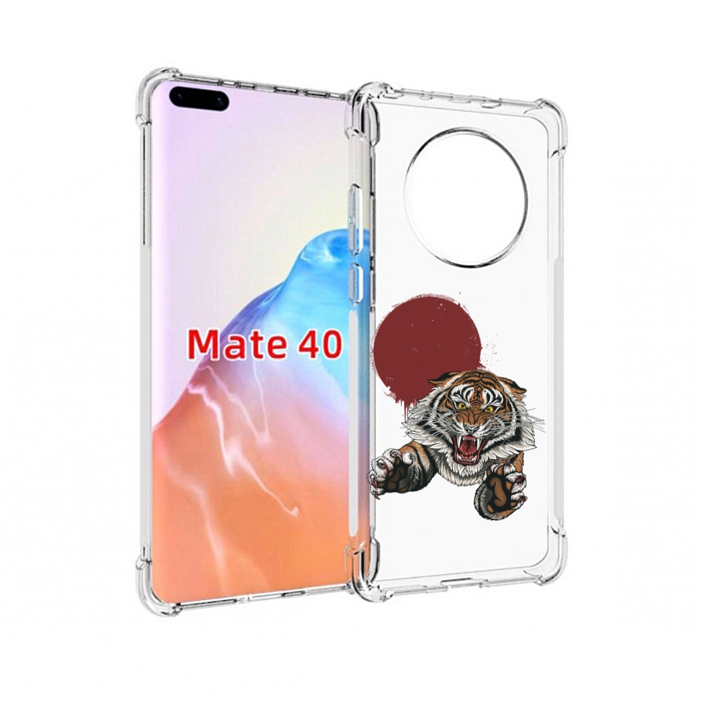 

Чехол MyPads Tocco для Huawei Mate 40 Бросок тигра, Прозрачный, Tocco