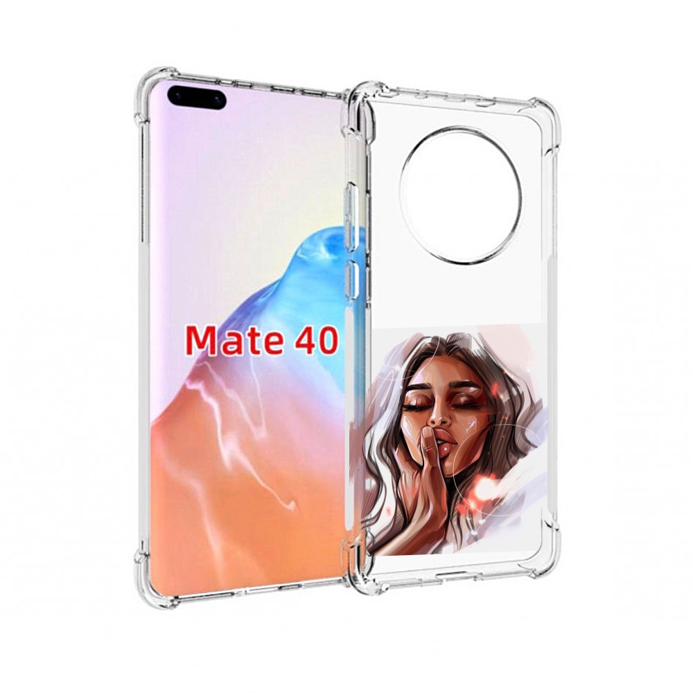 

Чехол MyPads Tocco для Huawei Mate 40 Большие-губы женский, Прозрачный, Tocco