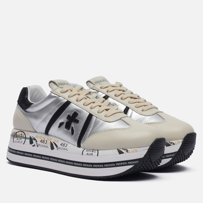 

Кроссовки женские Premiata Beth 6013 серебристые 40 EU, Beth 6013