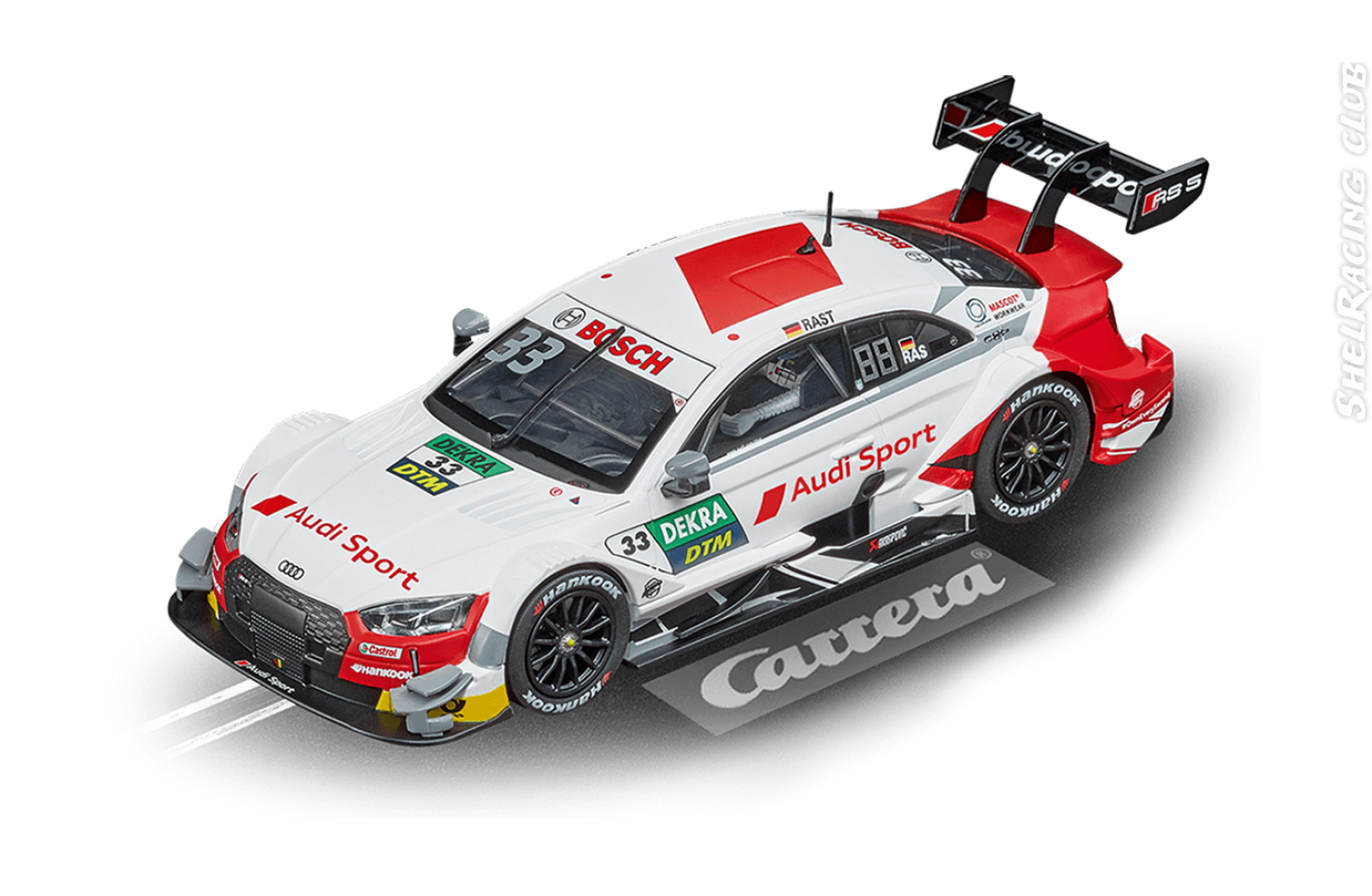

Модель автомобиля Carrera Audi RS 5 DTM R Rast No 33 Digital 132, Белый;красный, Audi RS 5 DTM