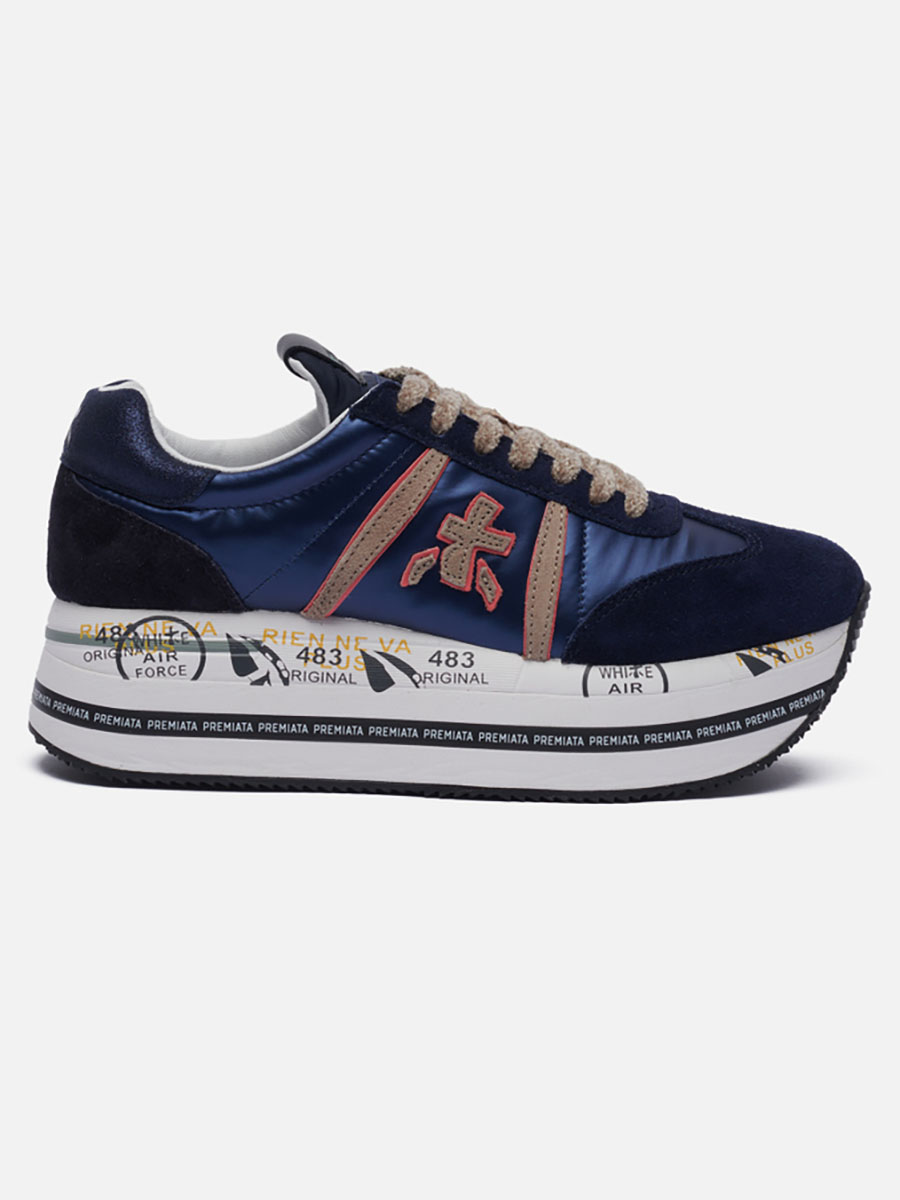 

Кроссовки женские Premiata Beth 5352 синие 40 EU, Beth 5352