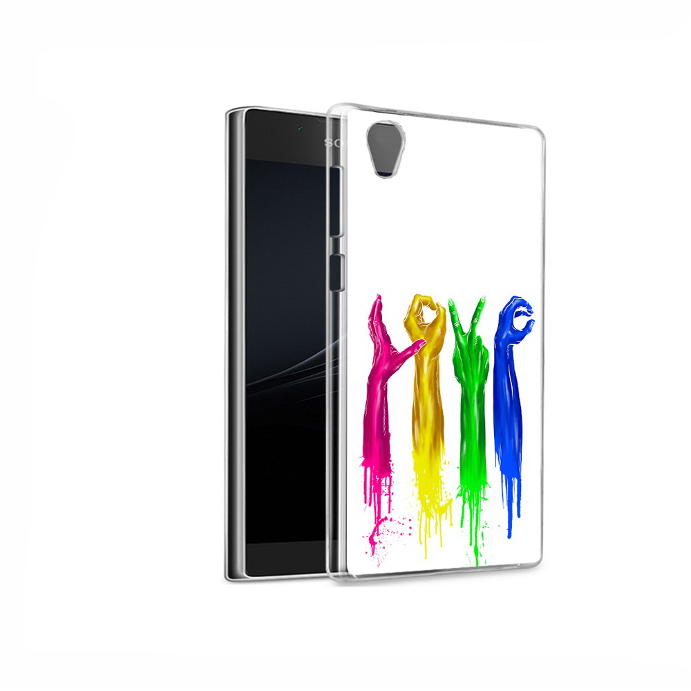 

Чехол MyPads Tocco для Sony Xperia L1 яркие руки love (PT66853.250.707), Прозрачный, Tocco