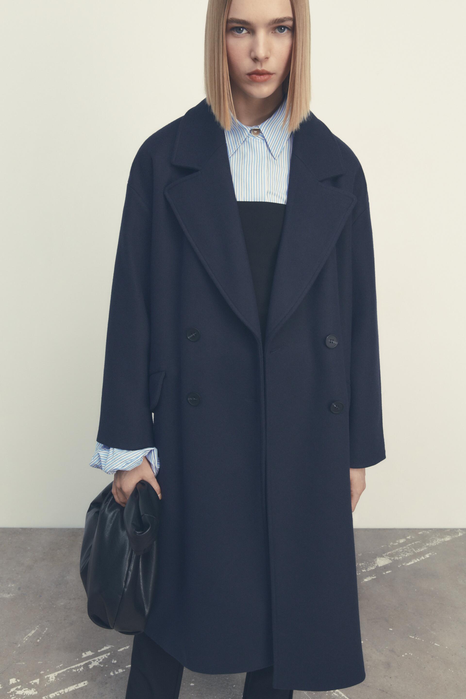 

Пальто женское ZARA 03046041 синее 2XL (доставка из-за рубежа), 03046041
