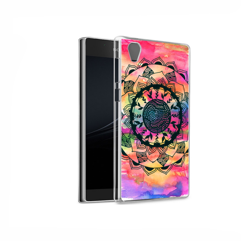 

Чехол MyPads Tocco для Sony Xperia L1 яркая абстракция круглый цветок (PT66853.250.704), Прозрачный, Tocco