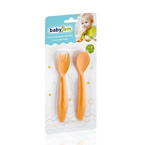 Детская ложка и вилка BabyJem Orange 495 291₽