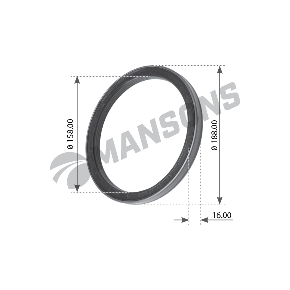 

Сальник ступицы Mansons 100.035 для Scania 2- 3- 4- P- G- R-T-Series 155*188*16,0 задней