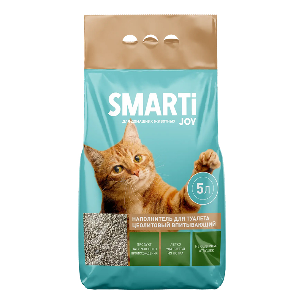 

Наполнитель Smarti Joy цеолитовый впитывающий 5л