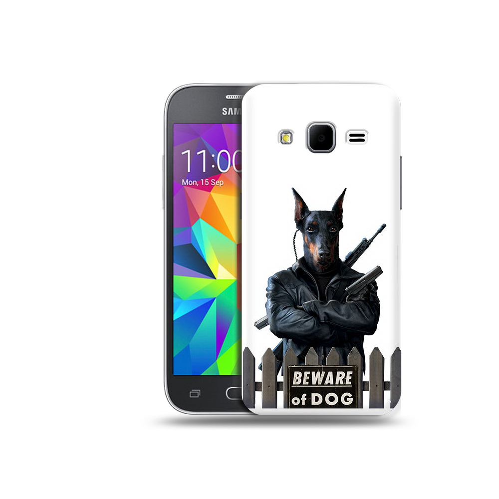 

Чехол MyPads Tocco для Samsung Galaxy Core Prime доберман (PT11933.566.332), Прозрачный, Tocco