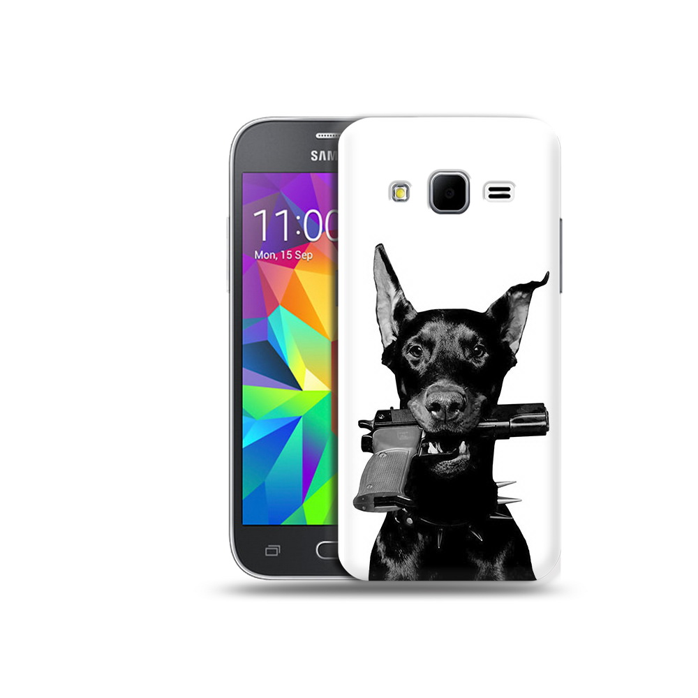 

Чехол MyPads Tocco для Samsung Galaxy Core Prime доберман с пистолетом (PT11933.566.331), Прозрачный, Tocco