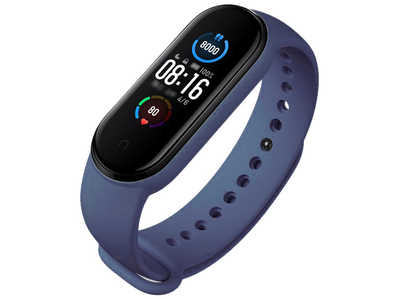 

Ремешок DF для Xiaomi Mi Band 5 Silicone Blue xiClassicband-04, DF xiClassicband-04