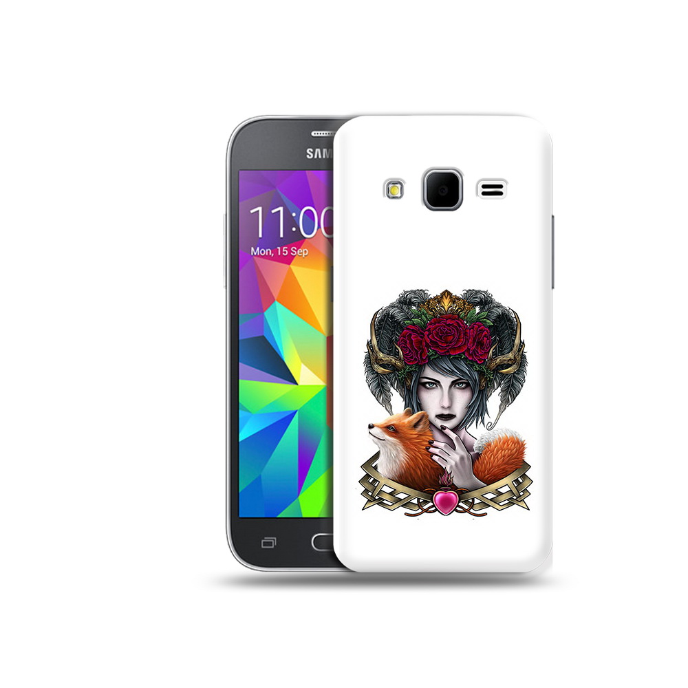 

Чехол MyPads Tocco для Samsung Galaxy Core Prime девушка с лисой (PT11933.566.314), Прозрачный, Tocco