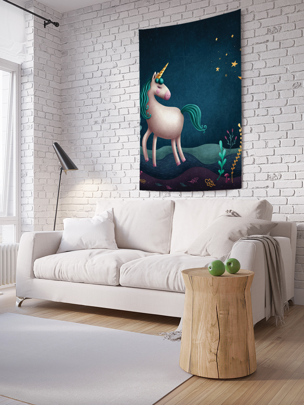 

Вертикальное фотопанно на стену JoyArty Ночной Единорог 150x200 см, Ночной Единорог