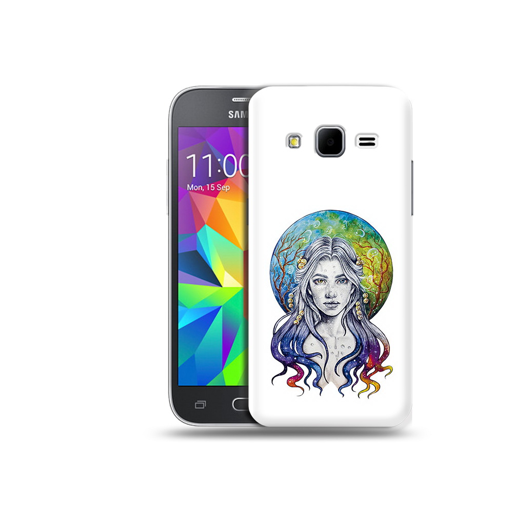 

Чехол MyPads Tocco для Samsung Galaxy Core Prime девушка с красивыми волосами, Прозрачный, Tocco