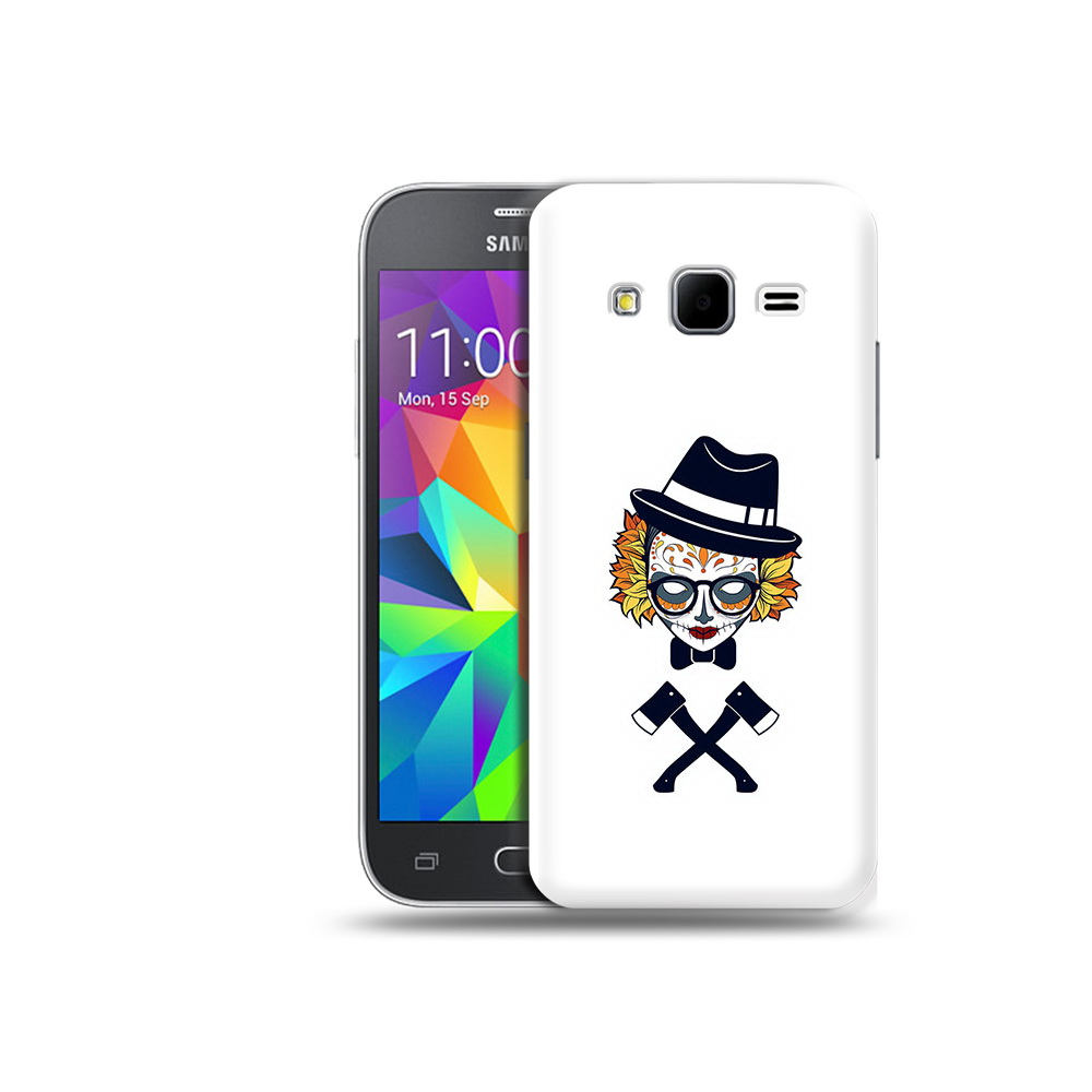 Чехол MyPads Tocco для Samsung Galaxy Core Prime девушка в маске с топорами рисунок