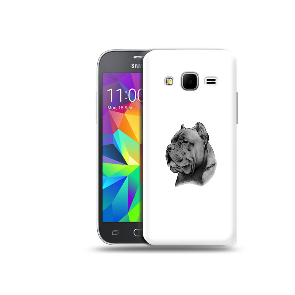 

Чехол MyPads Tocco для Samsung Galaxy Core Prime грозный бульдог (PT11933.566.300), Прозрачный, Tocco