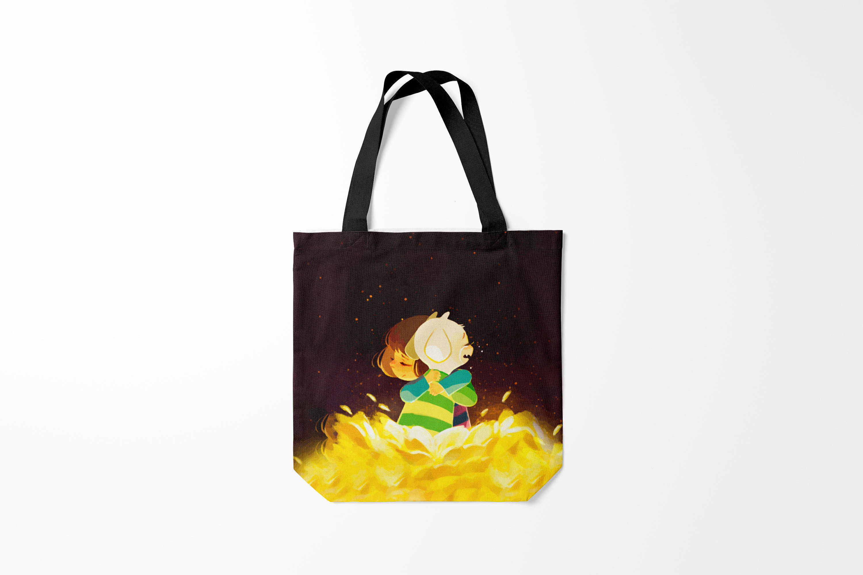 

Сумка шoппер унисекс Burnettie Undertale Фриск и Азриэль, бордовый, Undertale Фриск и Азриэль