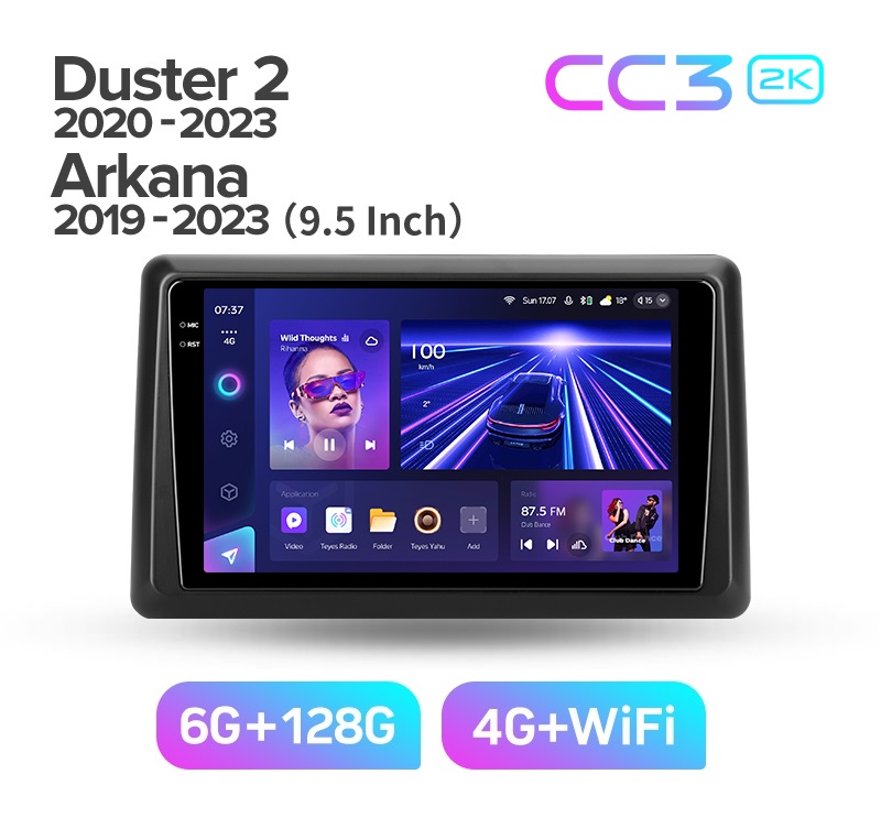 Магнитола TEYES RENAULT DUSTERARKANA 2021грамка 9 дюймов CC3 2K 6128ГБ 4289000₽