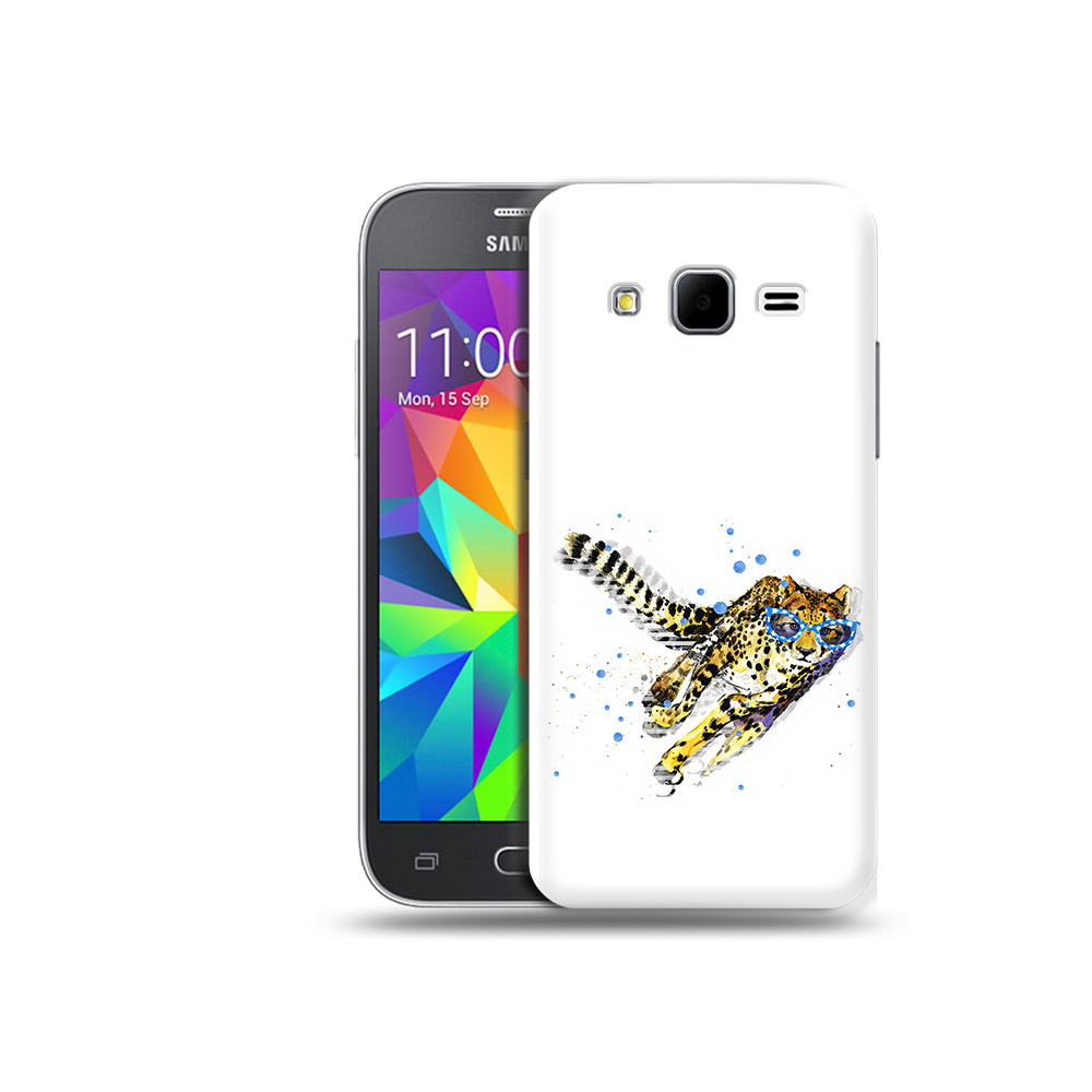 

Чехол MyPads Tocco для Samsung Galaxy Core Prime гепард в очках (PT11933.566.287), Прозрачный, Tocco