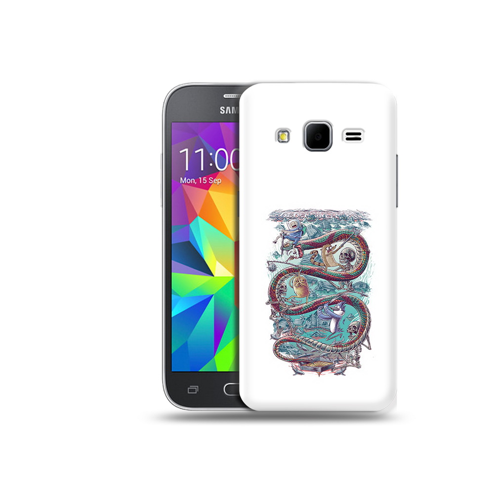 

Чехол MyPads Tocco для Samsung Galaxy Core Prime время приключений страшилка, Прозрачный, Tocco