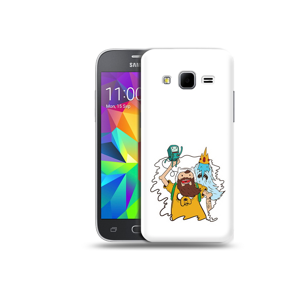 

Чехол MyPads Tocco для Samsung Galaxy Core Prime время приключений старый Финн, Прозрачный, Tocco