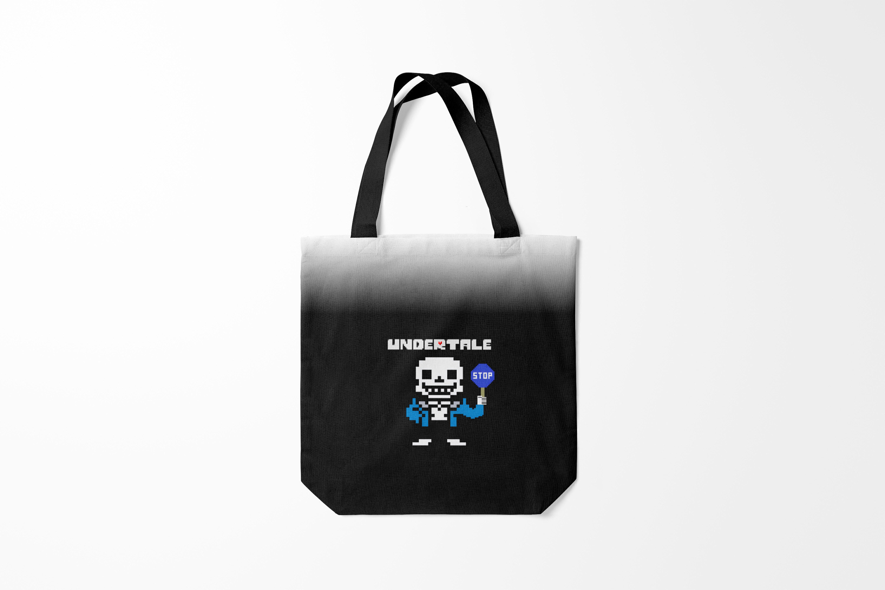 

Сумка шoппер унисекс Burnettie Undertale STOP., черный, Undertale STOP.