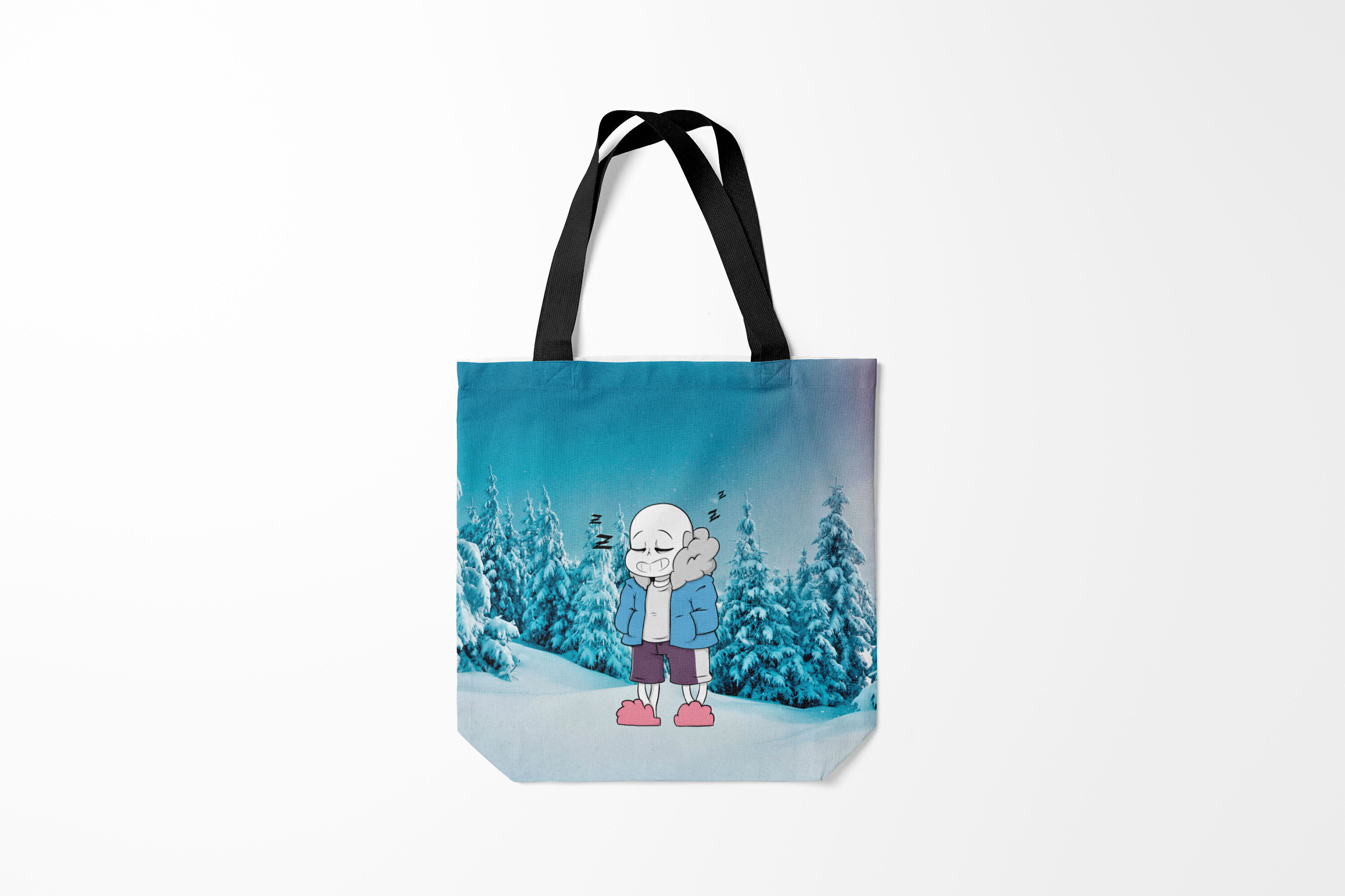 

Сумка шoппер унисекс Burnettie Undertale Sans Winter, голубой, Undertale Sans Winter