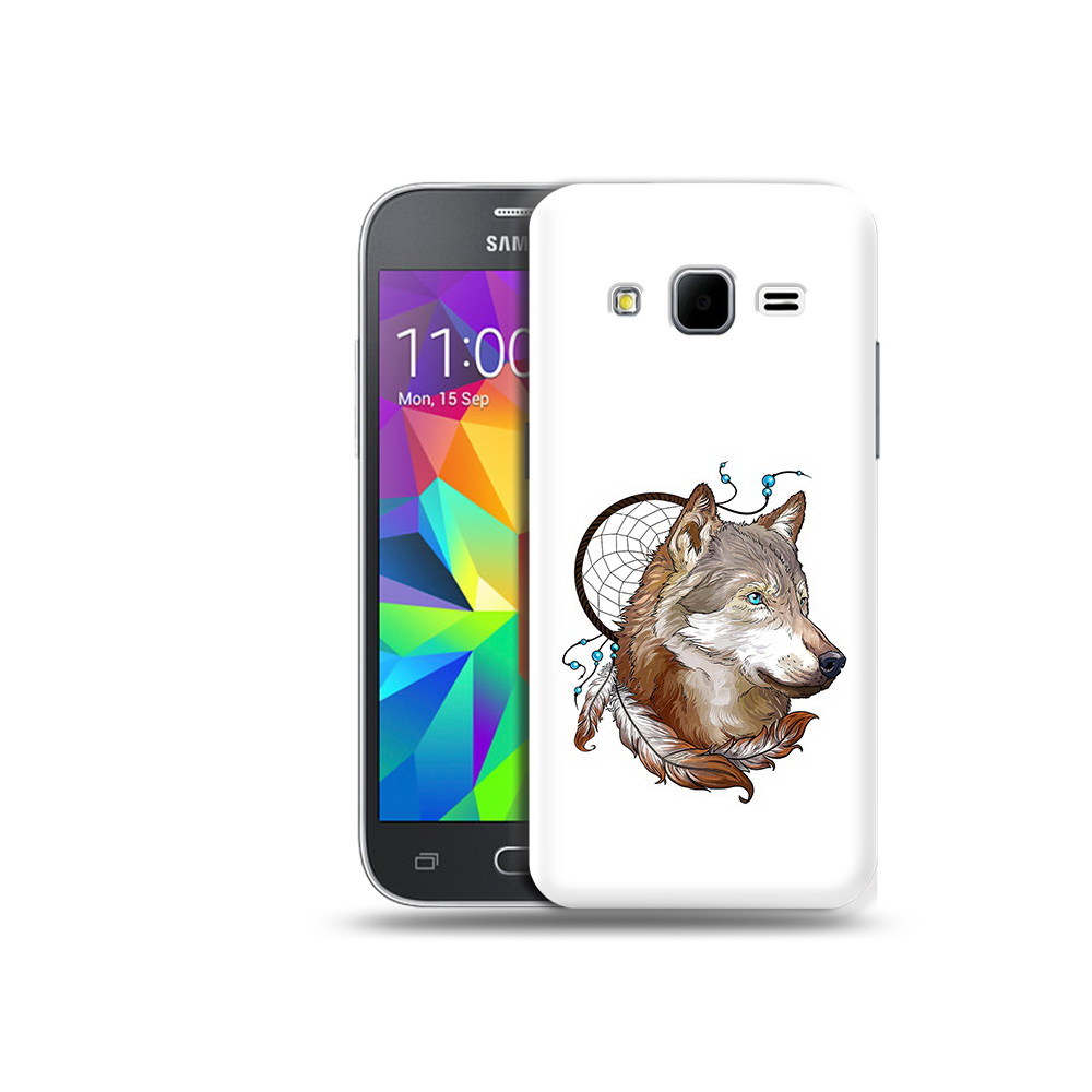 

Чехол MyPads Tocco для Samsung Galaxy Core Prime волк и ловец снов (PT11933.566.269), Прозрачный, Tocco