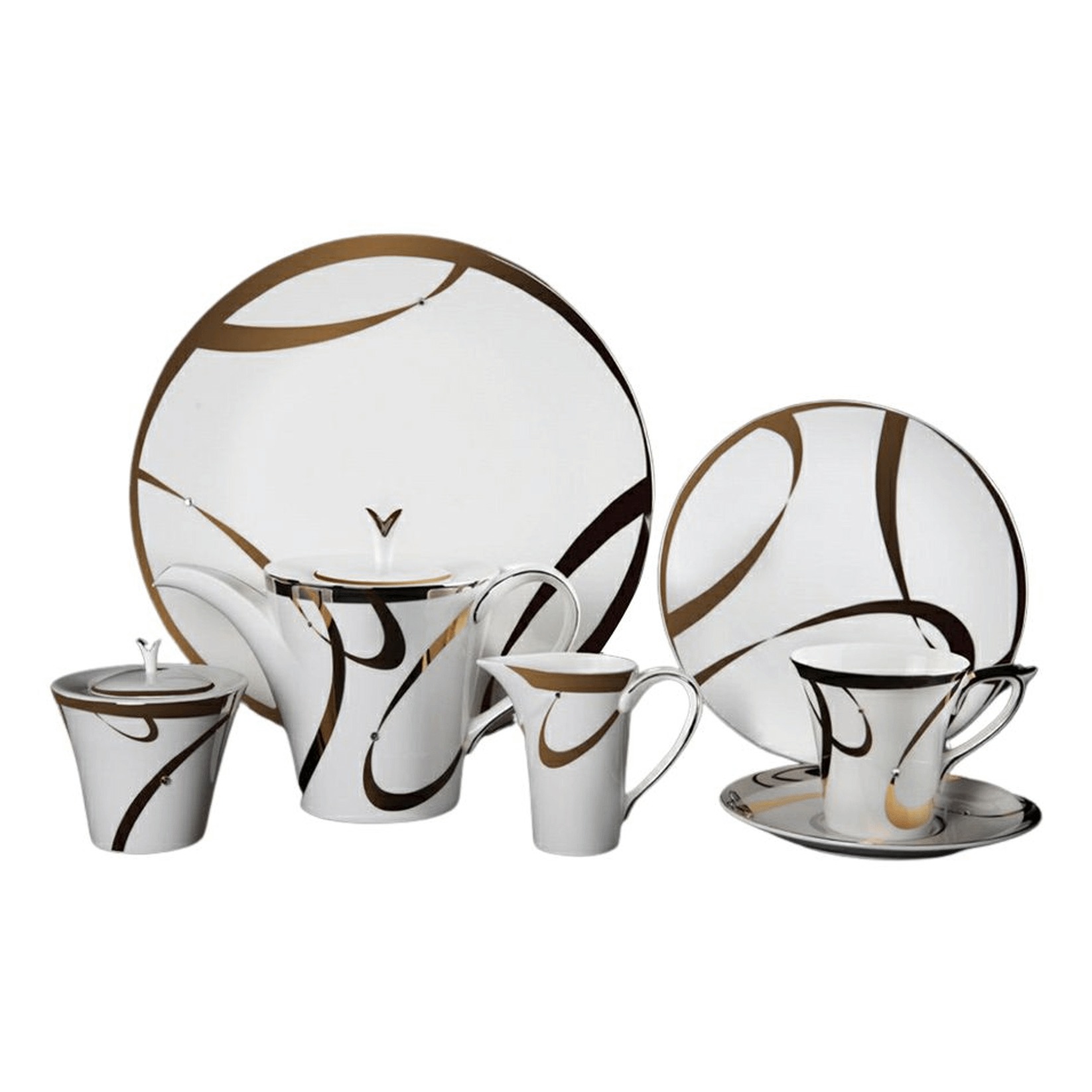 Чайный сервиз Hankook/Prouna Аврора с кристаллами Swarovski 22 предмета