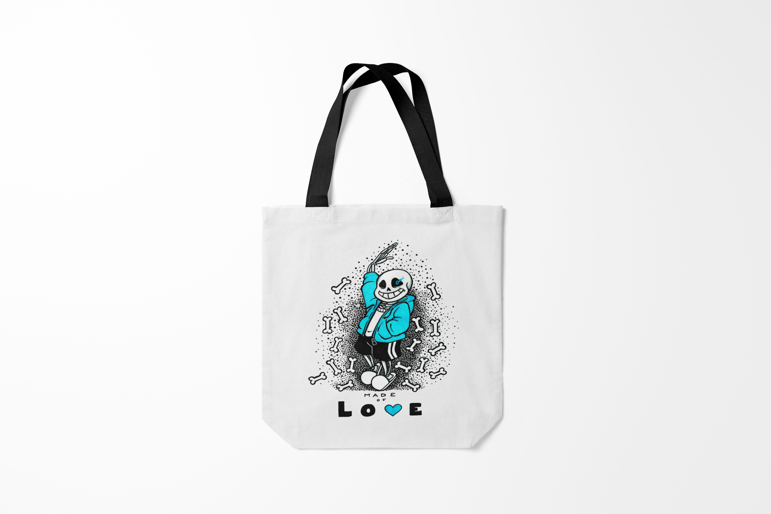 

Сумка шoппер унисекс Burnettie Undertale Made of love, белый, Undertale Made of love