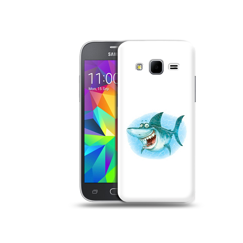

Чехол MyPads Tocco для Samsung Galaxy Core Prime веселая акула (PT11933.566.261), Прозрачный, Tocco