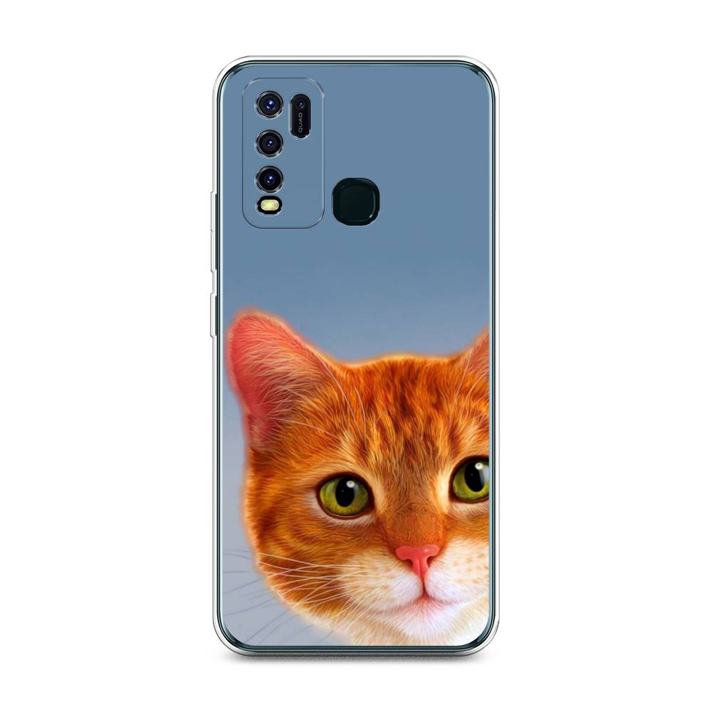 

Чехол на Vivo Y30 "Любопытный котик", Коричневый, 262650-1