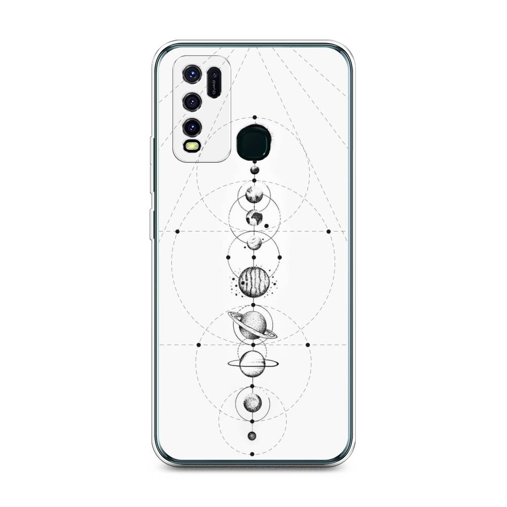 

Чехол на Vivo Y30 "Парад планет", Серый, 262650-2