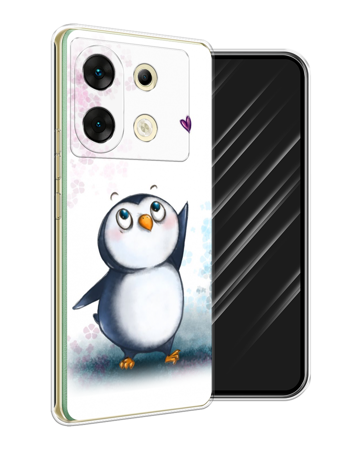 

Чехол Awog на Infinix Zero 30 5G "Пингвин и сердечко", Белый, 3104950-1