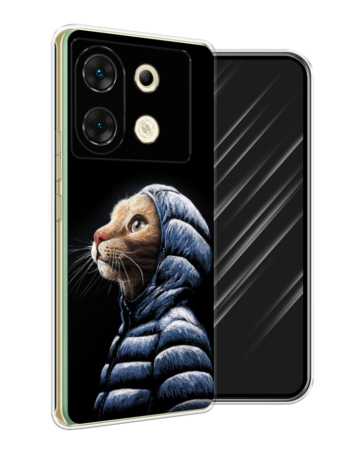 

Чехол Awog на Infinix Zero 30 5G "Кот в капюшоне", Черный;бежевый;синий, 3104950-1