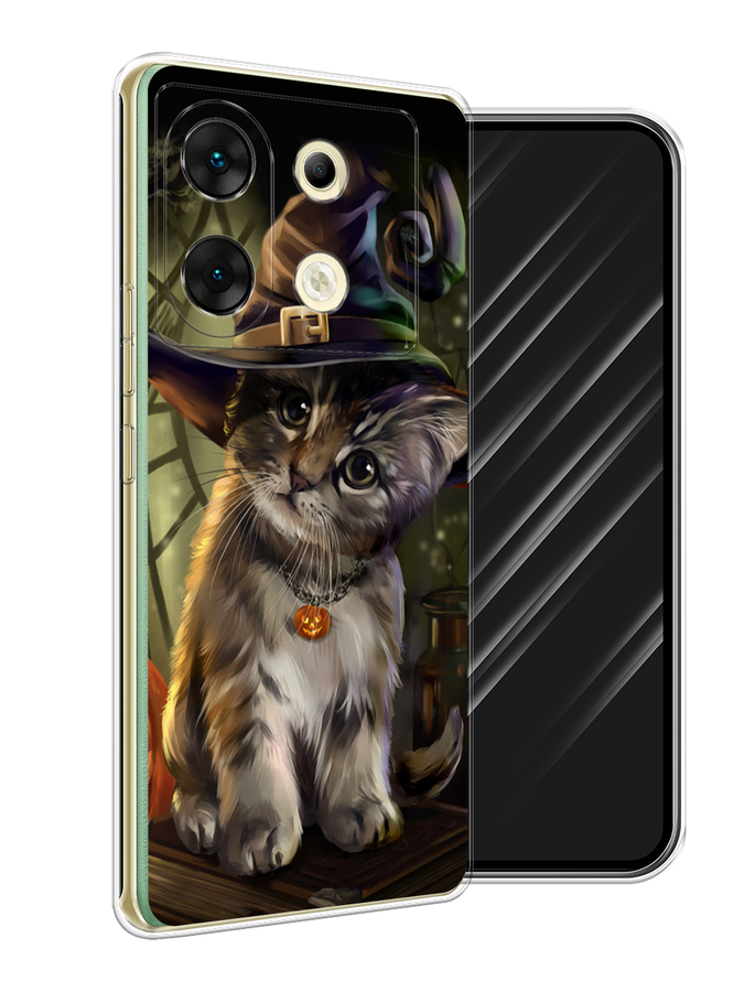 

Чехол Awog на Infinix Zero 30 5G "Кот на Хэллоуин", Зеленый;серый, 3104950-1