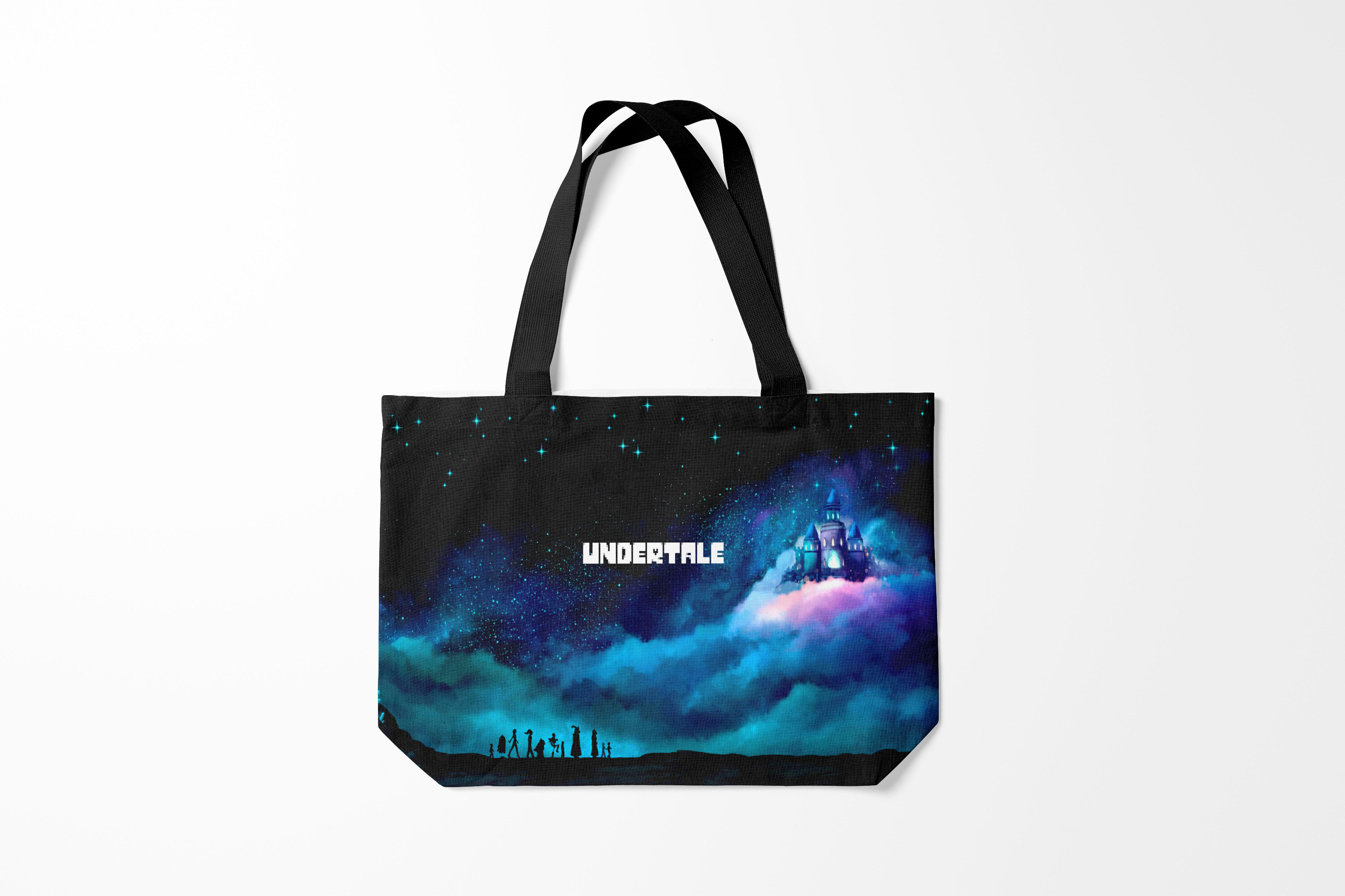 

Сумка шoппер унисекс Burnettie Undertale, черный; зеленый, Undertale