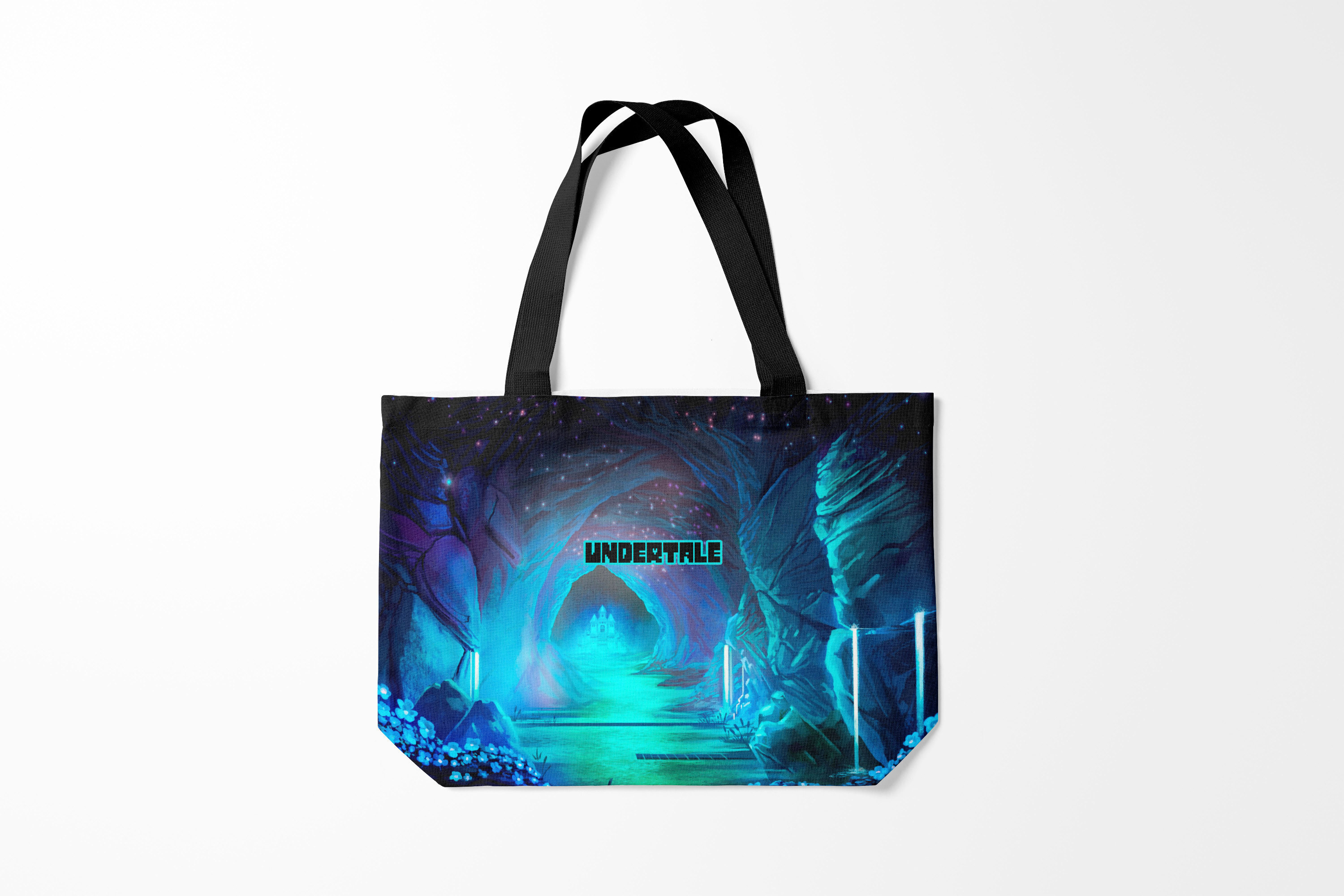 

Сумка шoппер унисекс Burnettie Undertale, черный; зеленый, Undertale