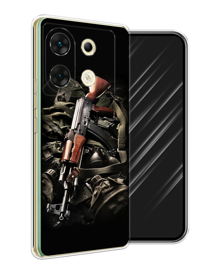 

Чехол Awog на Infinix Zero 30 5G "Автомат", Черный;коричневый;серый, 3104950-1