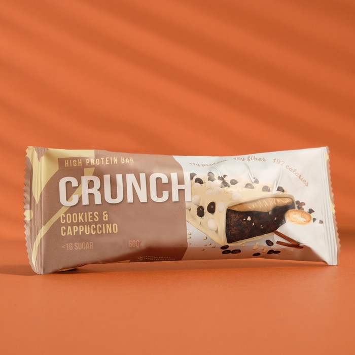 

Booty bar Протеиновый батончик Crunch Bar «Печенье с капучино» спортивное питание, 60 г, Протеиновый батончик Crunch Bar «Печенье с капучино» спортивное питание, 60 г
