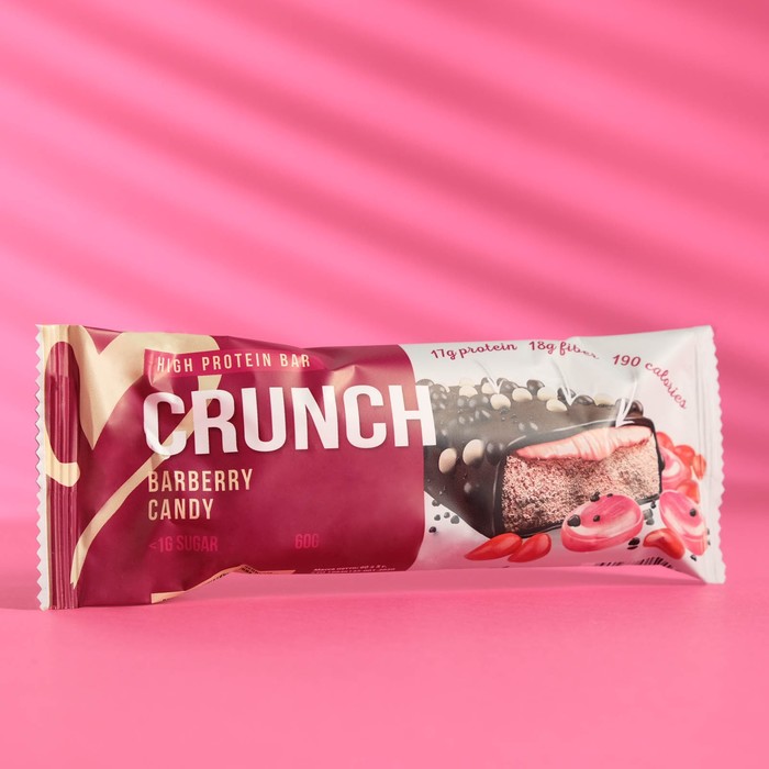 

Booty bar Протеиновый батончик Crunch Bar «Барбарис» спортивное питание, 60 г, Протеиновый батончик Crunch Bar «Барбарис» спортивное питание, 60 г