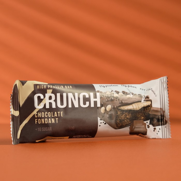 

Booty bar Протеиновый батончик Crunch Bar «Шоколадный фондан» спортивное питание, 60 г, Протеиновый батончик Crunch Bar «Шоколадный фондан» спортивное питание, 60 г