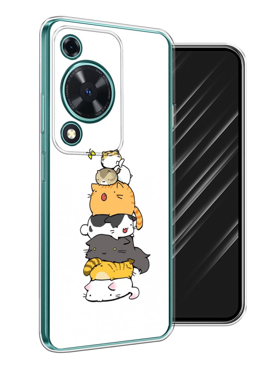 

Чехол Awog на Huawei Nova Y72 "Бутерброд из котиков", Коричневый;белый;серый, 6123650-1