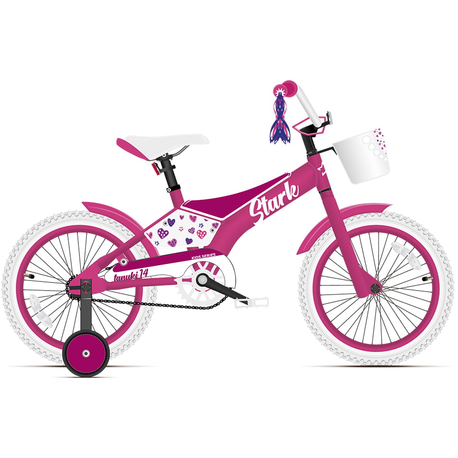 фото Велосипед stark'21 tanuki 14 girl розовый/фиолетовый hq-0004370